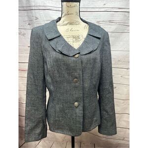 John Meyer collection size 14 black/with white lines stunning jacket (#1923)‎